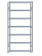 Steckregal Grundregal - Fachbodenregal mit Kreuzstreben, H3000xB1300xT300 mm, 7 Fachböden, Fachlast 150kg, sendzimirverzinkt