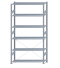 Steckregal Grundregal - Fachbodenregal mit Kreuzstreben, H2500xB1300xT400 mm, 6 Fachböden, Fachlast 150kg, sendzimirverzinkt