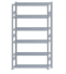 Steckregal Grundregal - Fachbodenregal mit Längenriegel, H2500xB1300xT400 mm, 6 Fachböden, Fachlast 250kg, sendzimirverzinkt