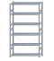 Steckregal Grundregal - Fachbodenregal mit Kreuzstreben, H2500xB1300xT400 mm, 6 Fachböden, Fachlast 250kg, sendzimirverzinkt