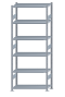 Steckregal Grundregal - Fachbodenregal mit Längenriegel, H2500xB1000xT400 mm, 6 Fachböden, Fachlast 250kg, sendzimirverzinkt