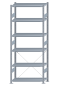 Steckregal Grundregal - Fachbodenregal mit Kreuzstreben, H2500xB1000xT400 mm, 6 Fachböden, Fachlast 250kg, sendzimirverzinkt