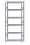 Steckregal Grundregal - Fachbodenregal mit Längenriegel, H2500xB1000xT400 mm, 6 Fachböden, Fachlast 85kg, sendzimirverzinkt