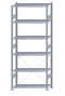 Steckregal Grundregal - Fachbodenregal mit Kreuzstreben, H2500xB1000xT400 mm, 6 Fachböden, Fachlast 85kg, sendzimirverzinkt