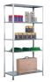 Schraubregal Grundregal - Fachbodenregal, H2000xB1000xT500 mm, Fachlast 85 kg, RAL 7035 lichtgrau