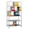 B&uuml;roregal, Grundfeld, Schraubystem - beidseitig nutzbar mit Mittelanschlag, H2300xB750xT600 mm, RAL 7035 lichtgrau