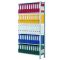 B&uuml;roregal, Anbaufeld, Stecksystem - einseitig nutzbar ohne Anschlagleiste, H2300xB750xT300 mm, sendzimirverzinkt