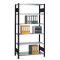 B&uuml;roregal, Grundfeld, Stecksystem - beidseitig nutzbar mit Mittelanschlag, H2000xB1000xT600 mm, schwarz / RAL 7035 lichtgrau