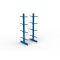 Kragarmregal IPE120 Grundregal, Doppelregal, H2500xB1000xT800 mm, 10 Lagerebenen, 220 kg Armlast, RAL 5010 enzianblau