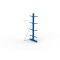 Kragarmregal IPE120 Anbauregal, Doppelregal, H2500xB1000xT800 mm, 10 Lagerebenen, 220 kg Armlast, RAL 5010 enzianblau
