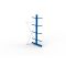 Kragarmregal IPE120 Anbauregal, Doppelregal, H2500xB1000xT1000 mm, 10 Lagerebenen, 175 kg Armlast, RAL 5010 enzianblau