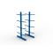 Kragarmregal IPE120 Grundregal, Doppelregal, H2500xB1000xT1200 mm, 10 Lagerebenen, 140 kg Armlast, RAL 5010 enzianblau