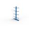 Kragarmregal IPE120 Anbauregal, Doppelregal, H2500xB1000xT1200 mm, 10 Lagerebenen, 140 kg Armlast, RAL 5010 enzianblau