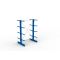 Kragarmregal IPE120 Grundregal, Doppelregal, H2000xB1300xT800 mm, 10 Lagerebenen, 220 kg Armlast, RAL 5010 enzianblau