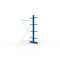 Kragarmregal IPE120 Anbauregal, Doppelregal, H2500xB1300xT800 mm, 10 Lagerebenen, 220 kg Armlast, RAL 5010 enzianblau