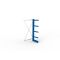 Kragarmregal IPE140 Anbauregal, Einfachregal, H2000xB1000xT500 mm, 5 Lagerebenen, 430 kg Armlast, RAL 5010 enzianblau
