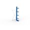 Kragarmregal IPE140 Anbauregal, Einfachregal, H2500xB1000xT400 mm, 5 Lagerebenen, 535 kg Armlast, RAL 5010 enzianblau