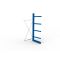 Kragarmregal IPE140 Anbauregal, Einfachregal, H2500xB1000xT800 mm, 5 Lagerebenen, 250 kg Armlast, RAL 5010 enzianblau