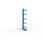 Kragarmregal IPE140 Anbauregal, Einfachregal, H3000xB1000xT600 mm, 6 Lagerebenen, 355 kg Armlast, RAL 5010 enzianblau