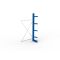Kragarmregal IPE140 Anbauregal, Einfachregal, H2500xB1300xT400 mm, 5 Lagerebenen, 535 kg Armlast, RAL 5010 enzianblau