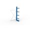 Kragarmregal IPE140 Anbauregal, Einfachregal, H2500xB1300xT500 mm, 5 Lagerebenen, 430 kg Armlast, RAL 5010 enzianblau