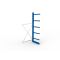 Kragarmregal IPE140 Anbauregal, Einfachregal, H3000xB1300xT800 mm, 6 Lagerebenen, 250 kg Armlast, RAL 5010 enzianblau