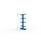 Kragarmregal IPE140 Anbauregal, Doppelregal, H2000xB1000xT800 mm, 10 Lagerebenen, 535 kg Armlast, RAL 5010 enzianblau