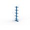 Kragarmregal IPE140 Anbauregal, Doppelregal, H3000xB1000xT800 mm, 12 Lagerebenen, 535 kg Armlast, RAL 5010 enzianblau
