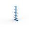 Kragarmregal IPE140 Anbauregal, Doppelregal, H3000xB1000xT1000 mm, 12 Lagerebenen, 430 kg Armlast, RAL 5010 enzianblau