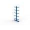 Kragarmregal IPE140 Anbauregal, Doppelregal, H3000xB1000xT1200 mm, 12 Lagerebenen, 355 kg Armlast, RAL 5010 enzianblau