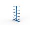 Kragarmregal IPE140 Anbauregal, Doppelregal, H3000xB1000xT1600 mm, 12 Lagerebenen, 250 kg Armlast, RAL 5010 enzianblau
