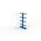 Kragarmregal IPE140 Anbauregal, Doppelregal, H2000xB1300xT1000 mm, 10 Lagerebenen, 430 kg Armlast, RAL 5010 enzianblau