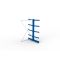 Kragarmregal IPE140 Anbauregal, Doppelregal, H2000xB1300xT1200 mm, 10 Lagerebenen, 355 kg Armlast, RAL 5010 enzianblau