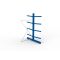 Kragarmregal IPE140 Anbauregal, Doppelregal, H2500xB1300xT1600 mm, 10 Lagerebenen, 250 kg Armlast, RAL 5010 enzianblau