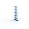 Kragarmregal IPE140 Anbauregal, Doppelregal, H3000xB1300xT1000 mm, 12 Lagerebenen, 430 kg Armlast, RAL 5010 enzianblau
