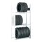R&auml;der-/Reifenregal, Anbauregal, H2750xB1200xT400 mm, Fachlast 150 kg, Feldlast 2000 kg, verzinkt