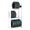 R&auml;der-/Reifenregal, Anbauregal, H4500xB1300xT400 mm, Fachlast 150 kg, Feldlast 2000 kg, verzinkt