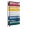B&uuml;roregal, Anbaufeld, Stecksystem - einseitig nutzbar ohne Anschlagleiste, H2000xB750xT300 mm, schwarz / RAL 7035 lichtgrau
