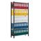 B&uuml;roregal, Grundfeld, Stecksystem - einseitig nutzbar mit Anschlagleiste, H2300xB1300xT300 mm, schwarz / RAL 7035 lichtgrau