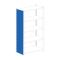 Vollblechseitenwand Stecksystem, inkl. Befestigung (Schrauben), H1800xT300 mm, RAL 5010 enzianblau