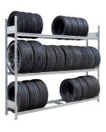 Reifenregal, Grundfeld, 6 Lagerebenen, H4500xB2000xT400 mm