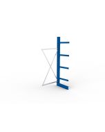 Kragarmregal IPE140 Anbauregal, Einfachregal, H2500xB1000xT600 mm, 5 Lagerebenen, 355 kg Armlast, RAL 5010 enzianblau