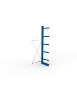 Kragarmregal IPE140 Anbauregal, Einfachregal, H3000xB1000xT600 mm, 6 Lagerebenen, 355 kg Armlast, RAL 5010 enzianblau