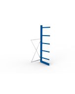 Kragarmregal IPE140 Anbauregal, Einfachregal, H3000xB1000xT800 mm, 6 Lagerebenen, 250 kg Armlast, RAL 5010 enzianblau