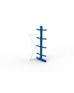 Kragarmregal IPE140 Anbauregal, Doppelregal, H2500xB1000xT800 mm, 10 Lagerebenen, 535 kg Armlast, RAL 5010 enzianblau