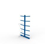 Kragarmregal IPE140 Anbauregal, Doppelregal, H3000xB1000xT1600 mm, 12 Lagerebenen, 250 kg Armlast, RAL 5010 enzianblau