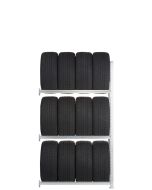 Räder-/Reifenregal, Anbauregal, H2500xB1500xT500 mm, 3 Lagerebenen, Fachlast 150 kg, Feldlast 1300 kg, verzinkt
