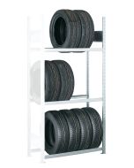 Räder-/Reifenregal, Anbauregal, H2000xB1200xT400 mm, Fachlast 150 kg, Feldlast 2000 kg, verzinkt