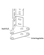 Unterlegplatte für Stahlfüße Art.-Nr.: 10375