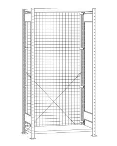 Drahtgitter Rückwand Stecksystem, inkl. Befestigung, H1800xB650 mm, glanzverzinkt